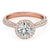 Round Cut Halo Pavé Engagement Ring