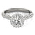 Round Cut Halo Pavé Engagement Ring