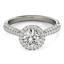 Round Cut Halo Pavé Engagement Ring