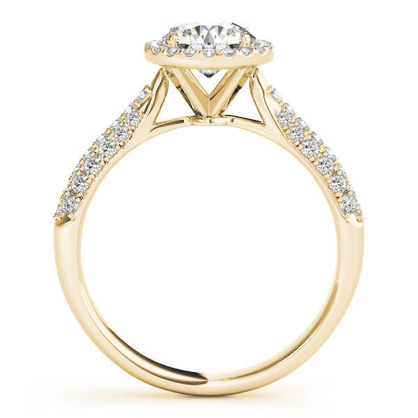 Round Cut Halo Pavé Engagement Ring