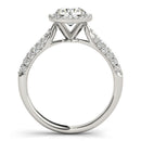 Round Cut Halo Pavé Engagement Ring
