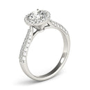 Round Cut Halo Pavé Engagement Ring
