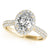 Oval Cut Halo Pavé Engagement Ring