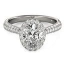 Oval Cut Halo Pavé Engagement Ring