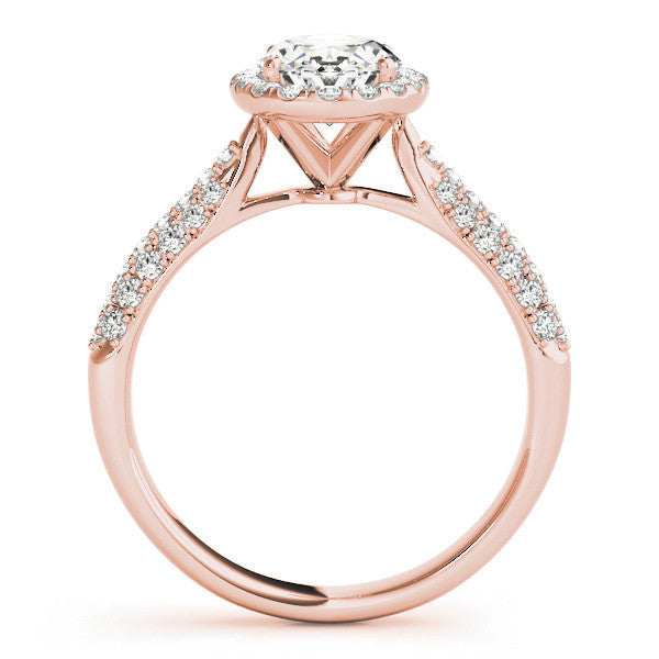 Oval Cut Halo Pavé Engagement Ring