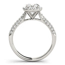 Oval Cut Halo Pavé Engagement Ring