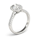 Oval Cut Halo Pavé Engagement Ring