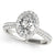 Oval Cut Halo Pavé Engagement Ring