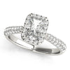 Emerald Cut Halo Pavé Engagement Ring DiamondStatus