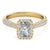 Emerald Cut Halo Pavé Engagement Ring