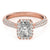 Emerald Cut Halo Pavé Engagement Ring