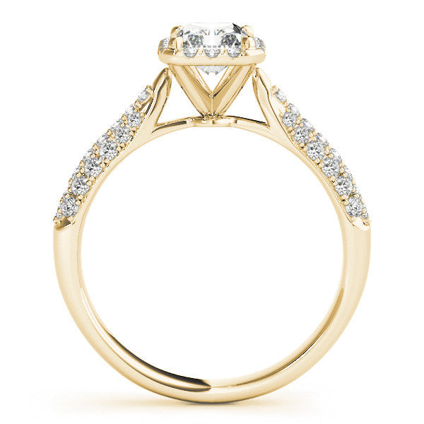 Emerald Cut Halo Pavé Engagement Ring