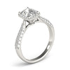 Emerald Cut Halo Pavé Engagement Ring DiamondStatus