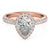 Pear Cut Halo Pavé Engagement Ring