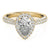 Pear Cut Halo Pavé Engagement Ring