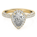 Pear Cut Halo Pavé Engagement Ring