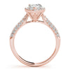 Pear Cut Halo Pavé Engagement Ring DiamondStatus
