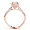 Pear Cut Halo Pavé Engagement Ring