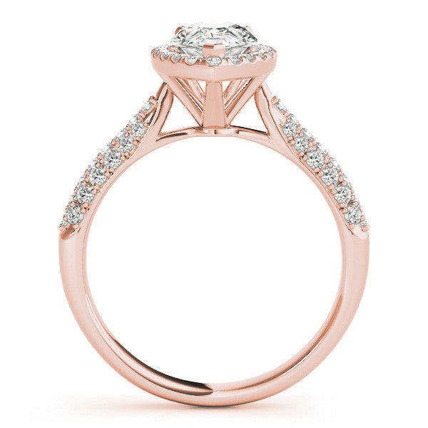 Pear Cut Halo Pavé Engagement Ring