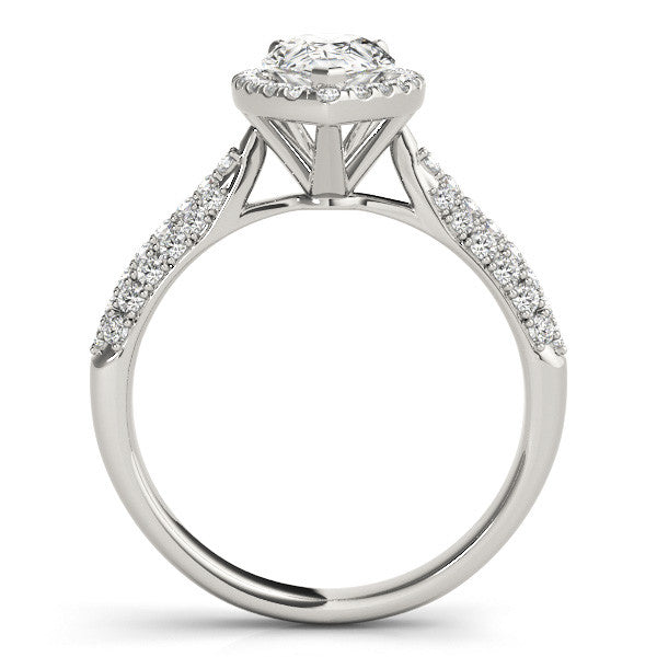 Pear Cut Halo Pavé Engagement Ring