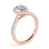 Pear Cut Halo Pavé Engagement Ring DiamondStatus
