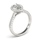 Pear Cut Halo Pavé Engagement Ring