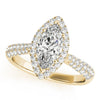 Marquise Cut Halo Pavé Engagement Ring DiamondStatus