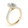 Marquise Cut Halo Pavé Engagement Ring DiamondStatus