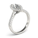 Marquise Cut Halo Pavé Engagement Ring