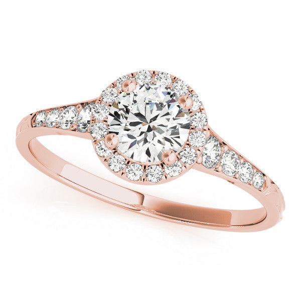 Round Halo Pavé Engagement Ring