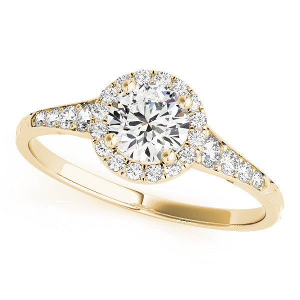 Round Halo Pavé Engagement Ring