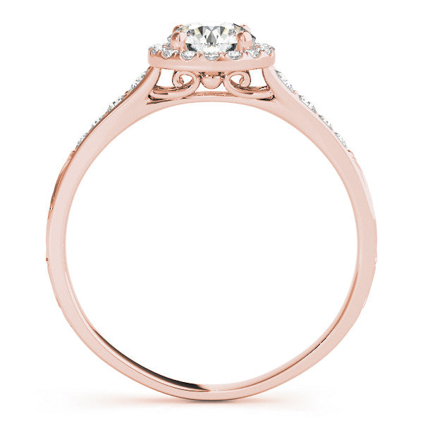 Round Halo Pavé Engagement Ring