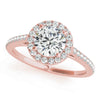 Round Halo Pavé Engagement Ring DiamondStatus