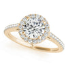 Round Halo Pavé Engagement Ring DiamondStatus