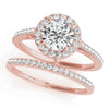 Round Halo Pavé Engagement Ring DiamondStatus