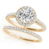 Round Halo Pavé Engagement Ring DiamondStatus