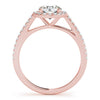 Round Halo Pavé Engagement Ring DiamondStatus