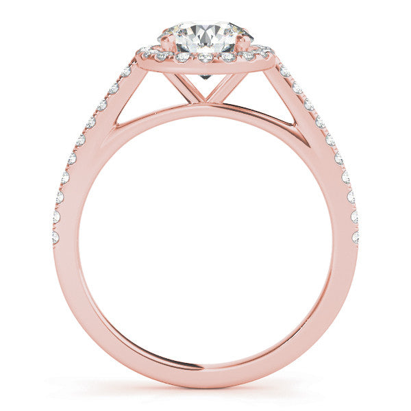 Round Halo Pavé Engagement Ring