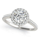Round Halo Pavé Engagement Ring