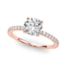 Round Pavé Engagement Ring DiamondStatus