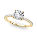 Round Pavé Engagement Ring DiamondStatus