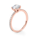 Round Pavé Engagement Ring DiamondStatus