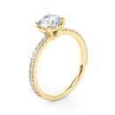 Round Pavé Engagement Ring DiamondStatus