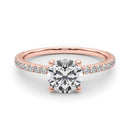 Round Pavé Engagement Ring DiamondStatus