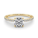 Round Pavé Engagement Ring DiamondStatus