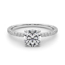Round Pavé Engagement Ring