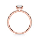 Round Pavé Engagement Ring DiamondStatus