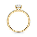 Round Pavé Engagement Ring DiamondStatus