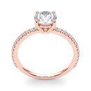 Round Pavé Engagement Ring DiamondStatus
