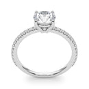 Round Pavé Engagement Ring
